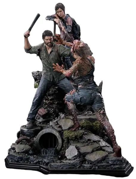Statuetă Prime 1 Games: The Last of Us Part I - Joel & Ellie (Deluxe Version), 73 cm