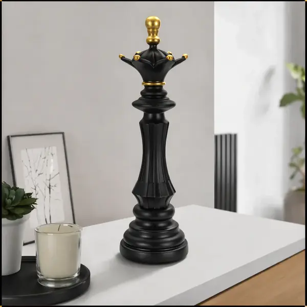 Statuete Sah Premium, Ornamente Regi, Dame, Calareti, Sculpturi Rasina, Decor Casa
