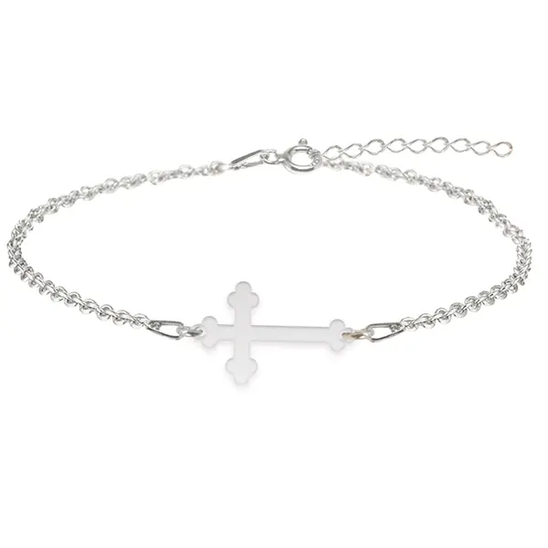 Stavros - Bratara personalizata cruce din argint 925