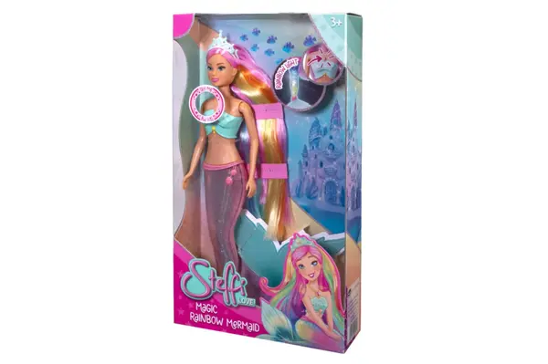 STEFFI LOVE PAPUSA STEFFI SIRENA MAGICA CURCUBEU CU COADA LUMINOASA 39CM