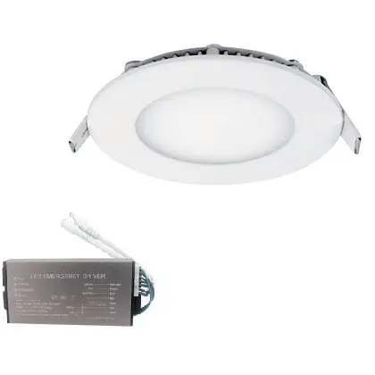 Stellar panou led rotund montaj ingropat 6W 2700K + KIT EMERGENTA 99XLED610E