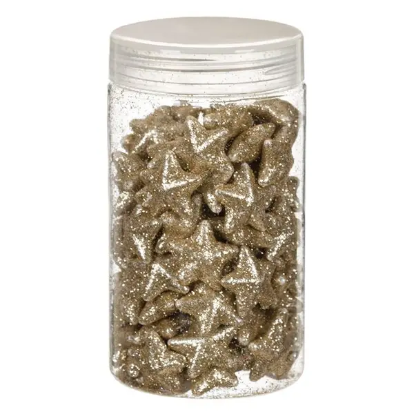 Stelute glitter pentru activitati crafts,90 bucati set,auriu,2 cm