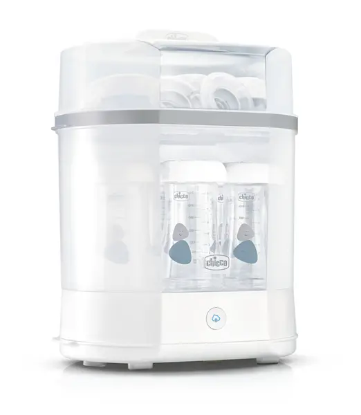 Sterilizator electric cu aburi Chicco 3 in 1 Steril Natural, 0luni+