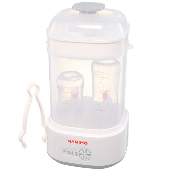 Sterilizator electric cu aburi si functie uscare pentru bibroane Mamimo BSD2005, 5 biberoane, sterilizare rapida, oprire automata