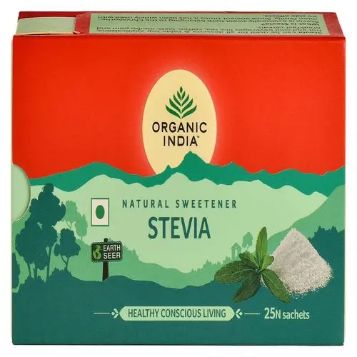 Stevia 25 plicuri | Hipocaloric & Fără Zahăr | Organic India