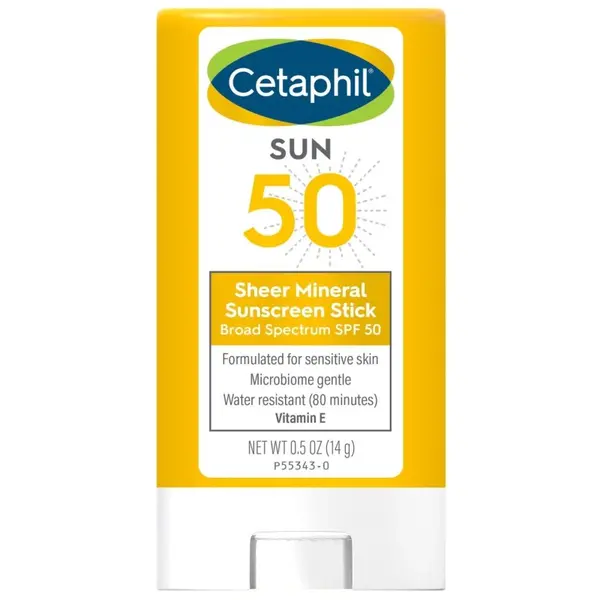 Stick Protectie Solara, Cetaphil, Sheer Mineral Sunscreen, cu Oxid de Zinc si Dioxid de Titan, impotriva UVA si UVB, SPF 50, 14gr