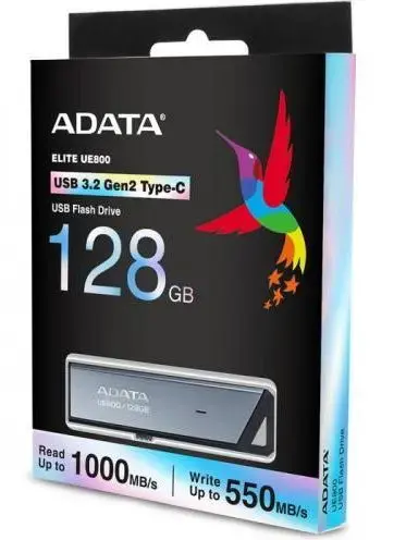 Stick USB A-DATA AELI-UE800-128G-CS, 128GB, USB-C