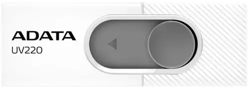 Stick USB A-DATA UV220, 64GB, USB 2.0 (Alb/Gri)