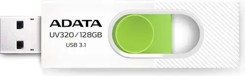 Stick USB A-DATA UV320 128GB, USB 3.1 (Alb/Verde)