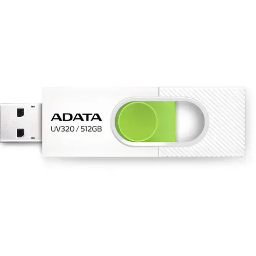 Stick USB ADATA UV320, 512GB, USB 3.1 (Alb/Verde)