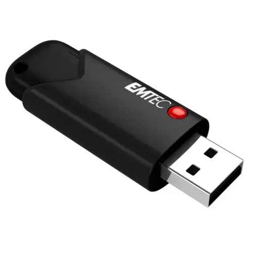 Stick USB Emtec B120 Click Secure, 128GB, Criptare AES 256-bit (Negru)