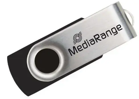 Stick USB MediaRange MR912, 64GB, USB 2.0 (Negru/Argintiu)