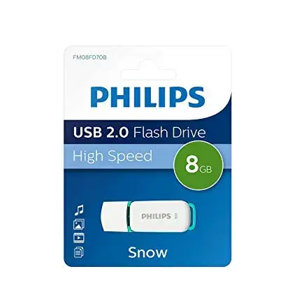 Stick USB Philips FM08FD70B/00, 8GB, Editia Snow, USB 2.0 (Alb/Albastru)