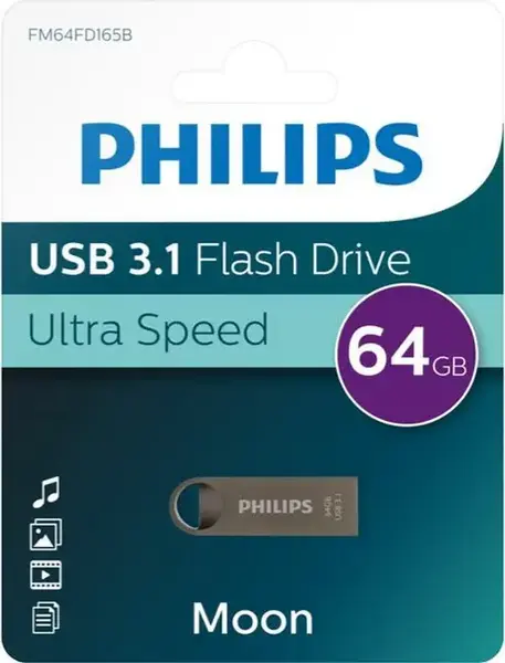 Stick USB Philips FM64FD165B/00, 64GB, USB 3.1 (Gri)