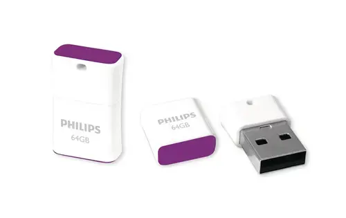 Stick USB Philips Pico Edition FM64FD85B/00, 64GB, USB 2.0 (Violet)