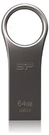 Stick USB Silicon Power Jewel J80, 64GB, USB 3.0 (Argintiu)