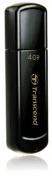Stick USB Transcend JetFlash 350, 4GB, USB 2.0 (Negru)