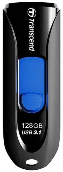 Stick USB Transcend JetFlash 790, 128GB, USB 3.1 (Negru/Albastru)