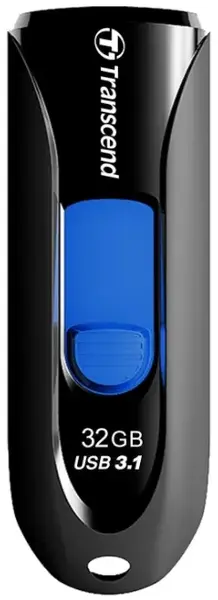 Stick USB Transcend JetFlash 790, 32GB, USB 3.1 (Negru/Albastru)