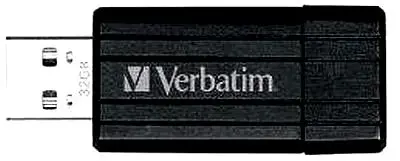Stick USB Verbatim PinStripe 32 GB (Negru)