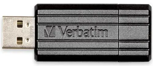 Stick USB Verbatim PinStripe 64GB (Negru)
