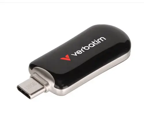 Stick USB Verbatim Plectra 30225, 128GB, USB-C (Negru)