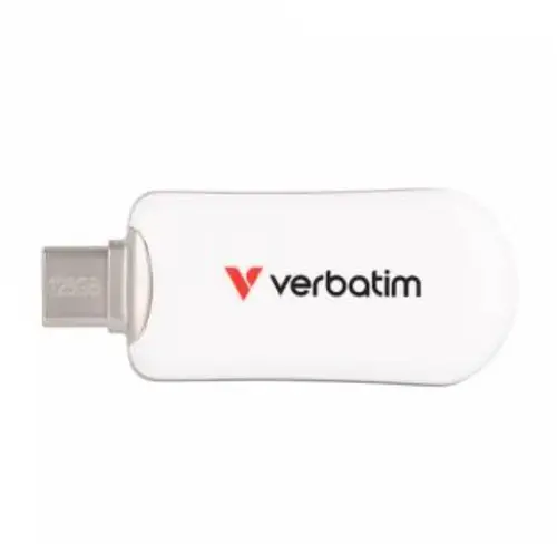Stick USB Verbatim Plectra, USB-C, 128 GB (Alb)