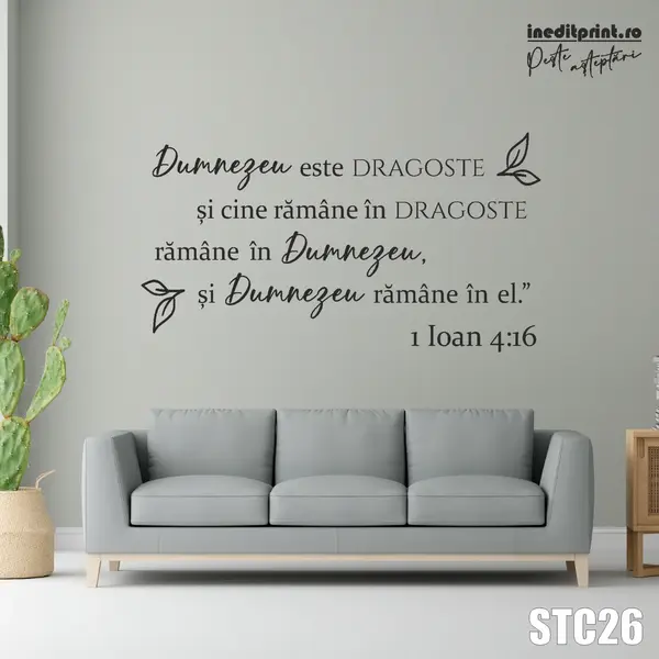 Sticker 1 Ioan 4:16 STC26 115x63 cm