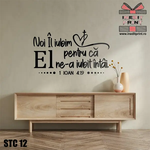 Sticker 1 Ioan 4:19 STC12 115X67 cm