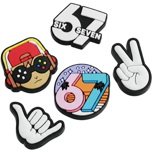 Sticker 3D OEM 67 pentru Husa Telefon / Tableta, Set 5 bucati, Multicolor