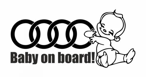 Sticker Auto Audi Baby on board SA7 20x20cm