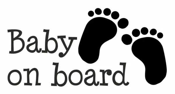 Sticker Auto Baby on board SA2 Negru, 20x15cm