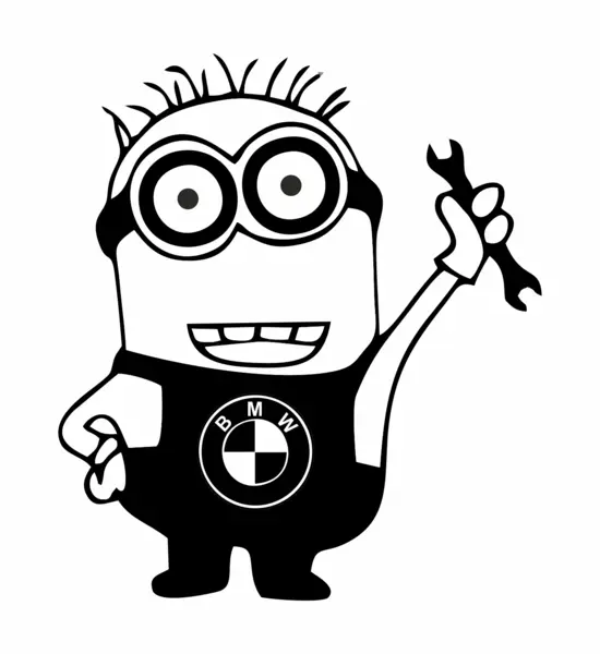 Sticker Auto Minion BMW SA9 10x12cm