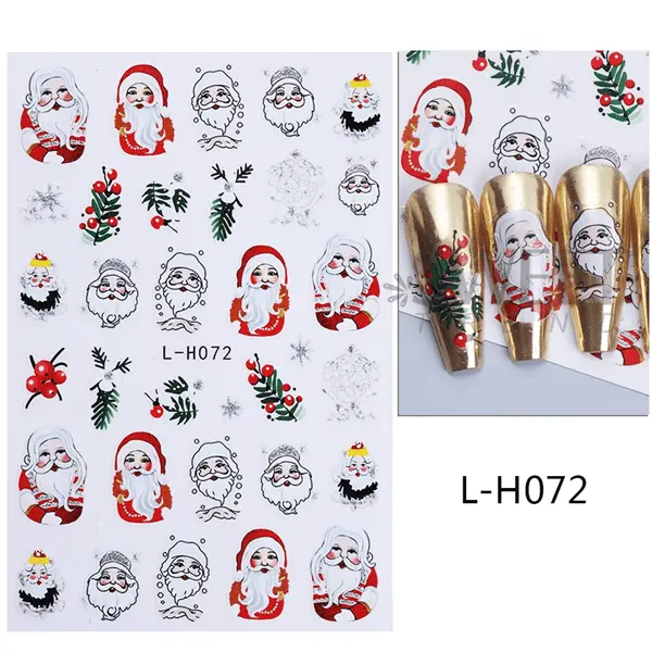 Sticker decor unghii model iarna/Craciun L-H072 - Everin