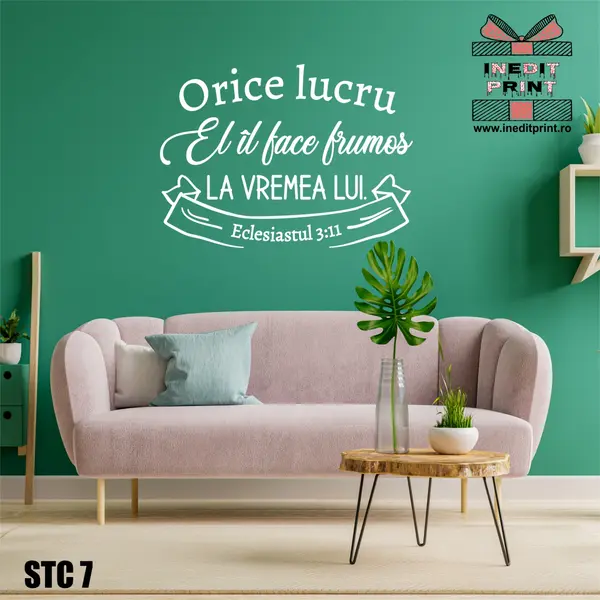 Sticker Eclesiastul 3:11 STC7 115x83 cm