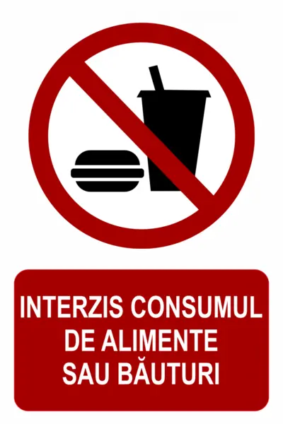 Sticker Interzis consumul de alimente sau bauturi STK7