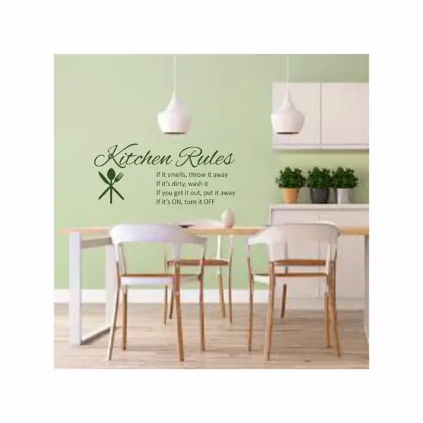 Sticker Kitchen Rules SP11 60X30CM