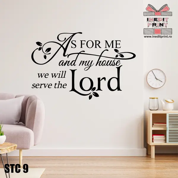 Sticker Me and my house Joshua 25:15 STC9 115x74 cm