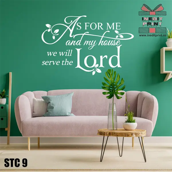 Sticker Me and my house Joshua 25:15 STC9 145x93 cm
