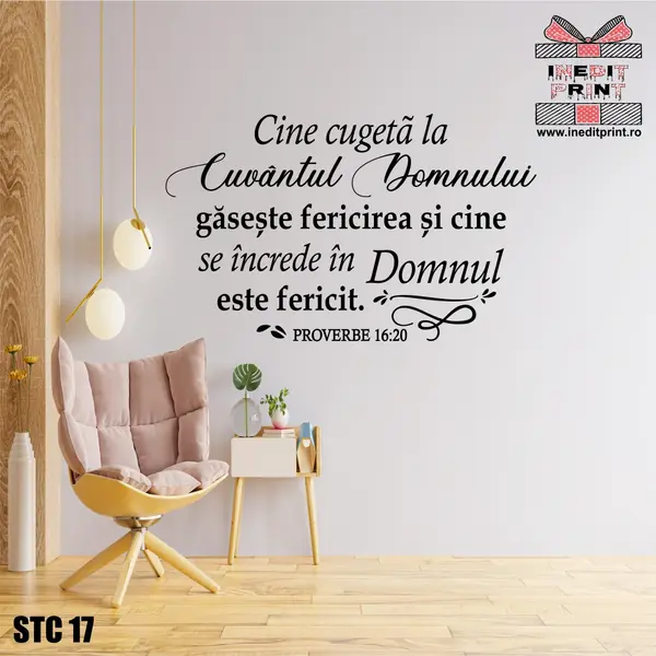 Sticker Proverbe 16:20 STC17 187x115 cm