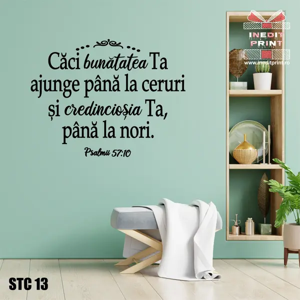 Sticker Psalmii 57:10 STC13 80x61 cm