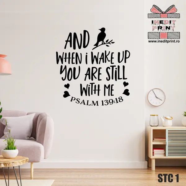 Sticker Psalmul 139:18 STC1 90x95 cm