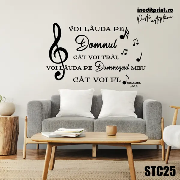 Sticker Psalmul 146:2 STC25 115x74 cm