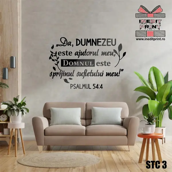 Sticker Psalmul 54:4 STC3 77x60 cm