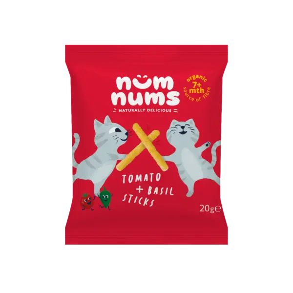 Sticksuri cu rosii si busuioc Bio, 20g, Num Nums
