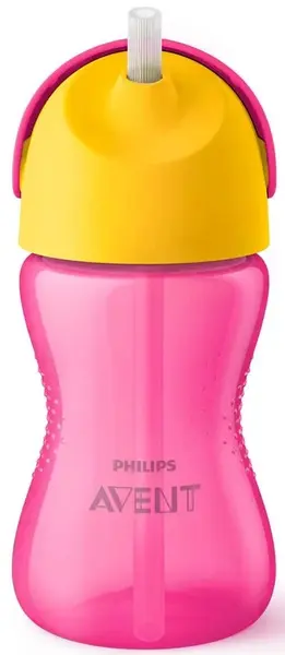 Sticla anti varsare cu pai Philips Avent - 300 ml, pentru baiat