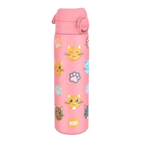 Sticla apa pentru copii Ion8 Cats Slim, inox, 600ml