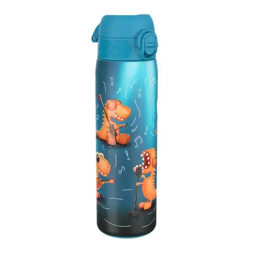 Sticla apa pentru copii Ion8 Dino Band Slim, inox, 600ml