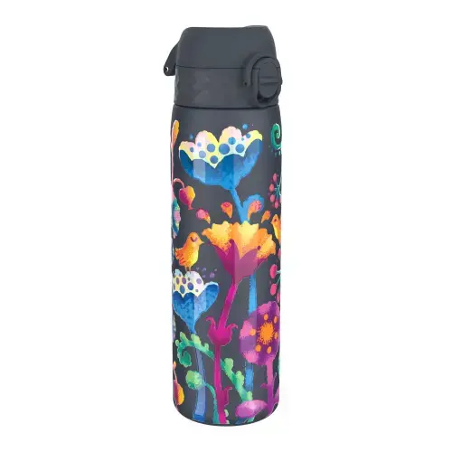 Sticla apa pentru copii Ion8 I8TS500PNFLO, Slim, inox, 500ml (Multicolor)