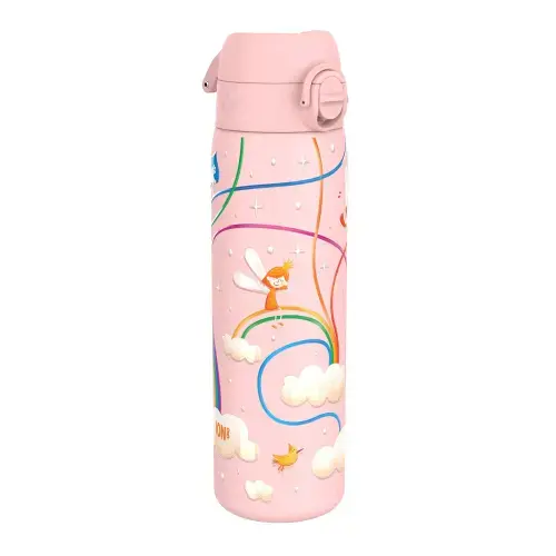 Sticla apa pentru copii Slim Ion8, inox, 600ml, Roz